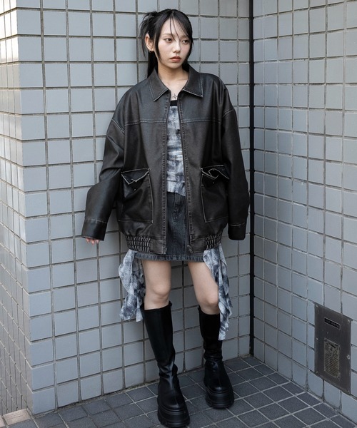 WEGO（ウィゴー） ブルゾン アウター WEGO/ヴィンテージライクPU 