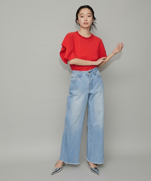 「ADAM ET ROPE'」 半袖カットソー FREE ブラック レディース_画像9