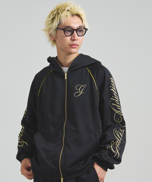 GALLIS ADDICTION（ガリスアディクション） パーカー GA GOLD刺繍 HOOD 