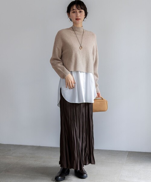 新品★今季23区【洗える】クラッシュプリーツジョーゼットスカート 23区(ニジュウサンク)の【洗える】クラッシュ プリーツ ジョーゼット