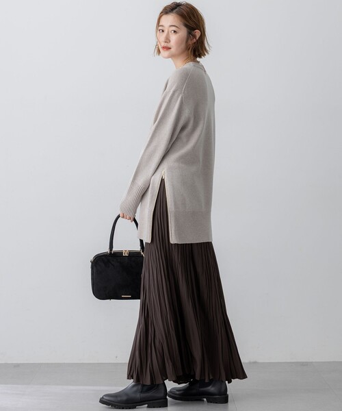 23区（ニジュウサンク） スカート 「洗える」クラッシュ プリーツ