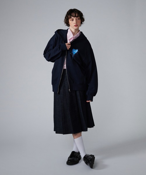 ONCILY（オンシェリー） ジップアップパーカー MEDIUM ネイビー メンズ