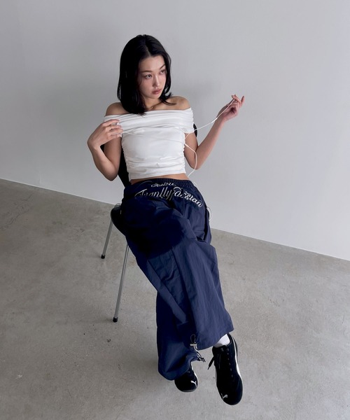 「FOLLOWIN」 半袖カットソー FREE グレー レディース_画像4