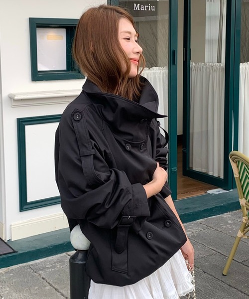 DIAVEL トレンチコート コート 「新色追加」韓国風ショートトレンチ