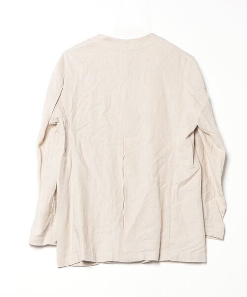 「Audrey and John Wad」 ノーカラージャケット M ライトベージュ レディース_画像2