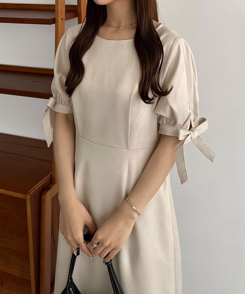 「callautia」 半袖ワンピース LARGE ブラック レディース_画像5