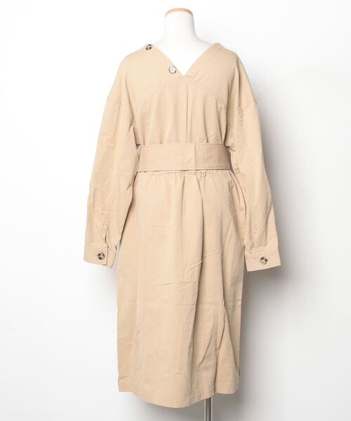 「SPIRALGIRL」 長袖ワンピース FREE ベージュ レディース_画像2