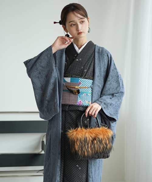 utatane 水着 羽織 レース ニコアンティーク ボタニカル・グリ シエル