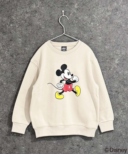 ディズニー スウェット 裏起毛 長袖 ミッキー ビッグサイズ 白 秋 冬 Disney（ディズニー） トレーナー 「Disney / ディズニー