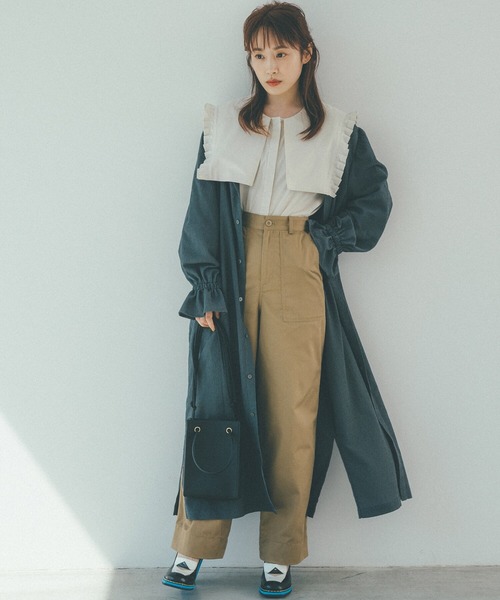 「haco!」 長袖ワンピース X-LARGE グリーン レディース_画像2