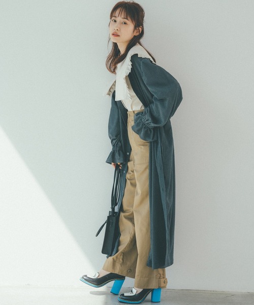 「haco!」 長袖ワンピース X-LARGE グリーン レディース_画像4