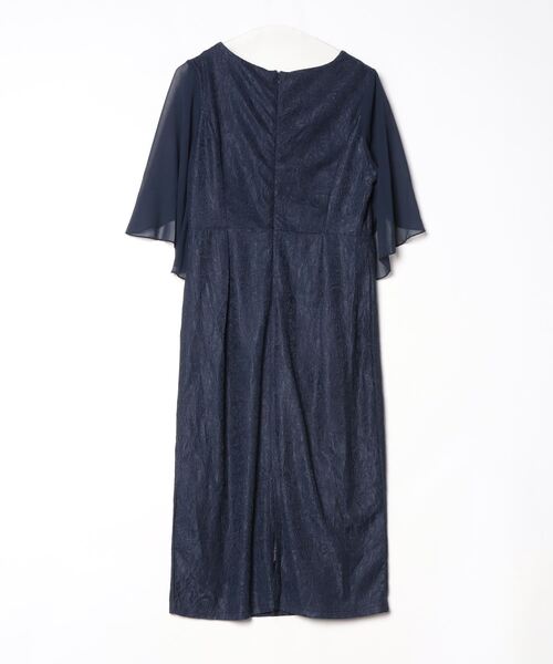 「Lace Ladies」 半袖ワンピース - ネイビー レディース_画像2