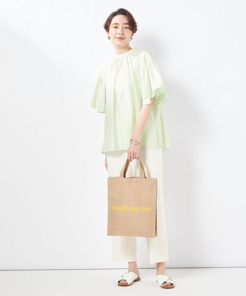 「NOLLEY'S Sophi」 半袖ブラウス 38 サックスブルー レディース_画像2