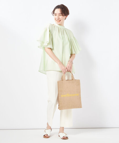 「NOLLEY'S Sophi」 半袖ブラウス 38 サックスブルー レディース_画像3