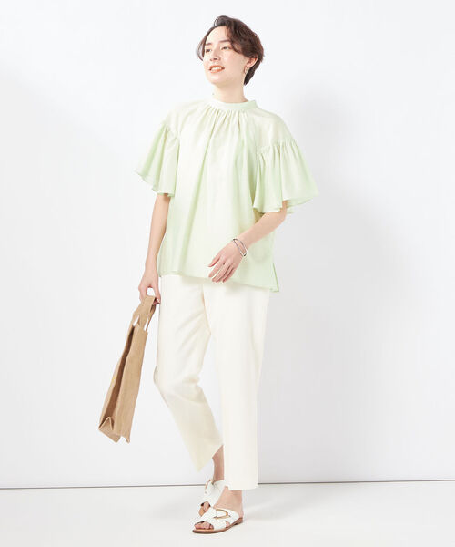 「NOLLEY'S Sophi」 半袖ブラウス 38 サックスブルー レディース_画像4