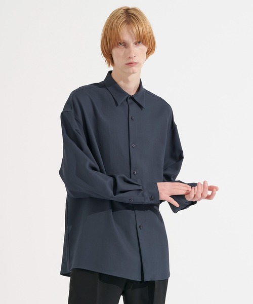 「CITY」 長袖シャツ 3 ネイビー メンズ_画像3