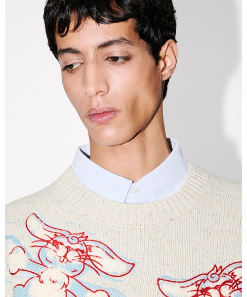 'KENZO Winter Holidays' エンブロイダリー ジャンパー イン ウール メンズの画像