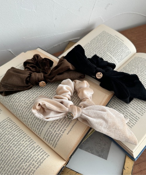 apres jour ヘアゴム 「apres clair」ベロアリボンヘアゴム : ZOZOTOWN