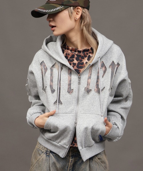パーカー 「SEQUENZ/シークエンズ」SEE-THROUGH LOGO ZIP P/K メンズ
