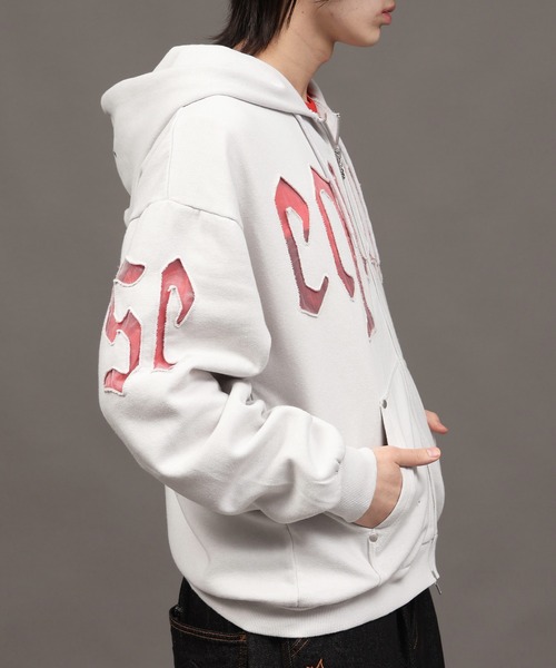 SEQUENZE パーカー 「SEQUENZ/シークエンズ」SEE-THROUGH LOGO ZIP P/K