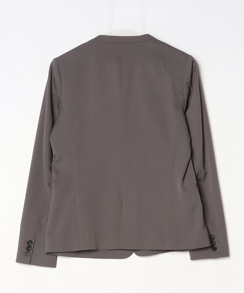 PLST（プラステ） ノーカラージャケット M グレー レディース