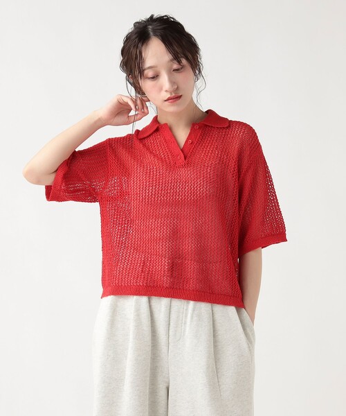 BEAMS HEART（ビームス ハート） ポロシャツ ポロ メッシュ ニット