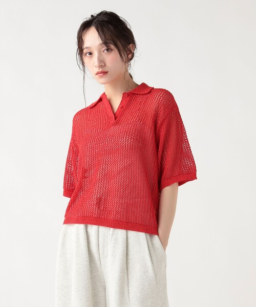BEAMS HEART（ビームス ハート） ポロシャツ ポロ メッシュ ニット