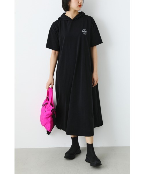 「RODEO CROWNS WIDE BOWL」 半袖ワンピース FREE グレー×ホワイト レディース_画像2