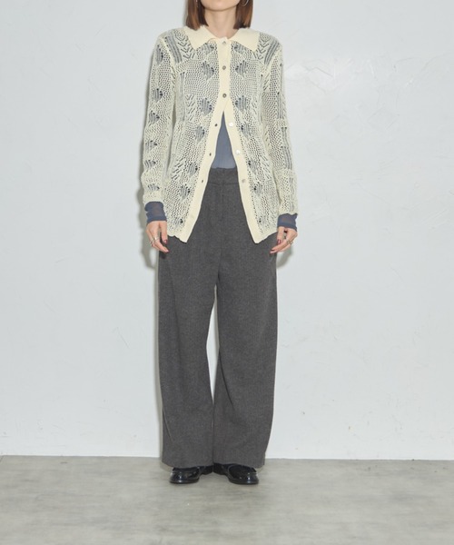 「leimn」 長袖ニット M ブラック×ホワイト レディース_画像7