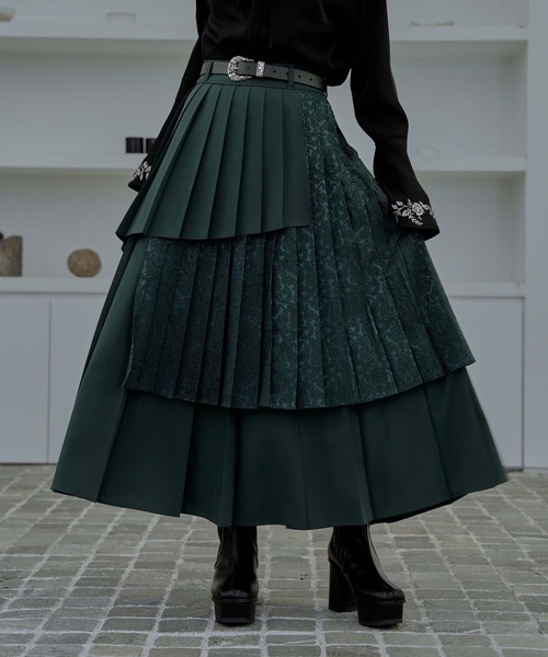 HARE（ハレ） プリーツスカート FREE グリーン レディース : ZOZOTOWN