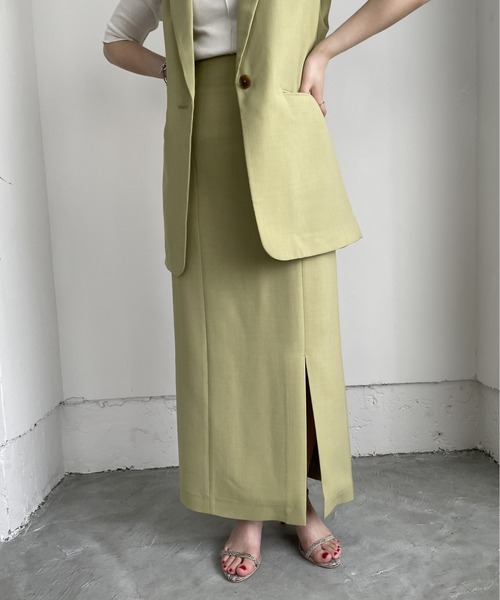 「A part by」 タイトスカート MEDIUM ライトベージュ レディース_画像2