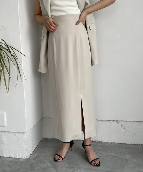 「A part by」 タイトスカート MEDIUM ライトベージュ レディース_画像4