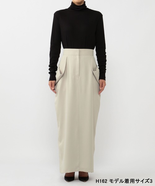 「N.O.R.C」 タイトスカート M カーキ レディース_画像3