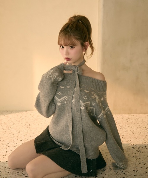 「TITTY&CO.」 長袖ニット FREE ピンク レディース_画像8