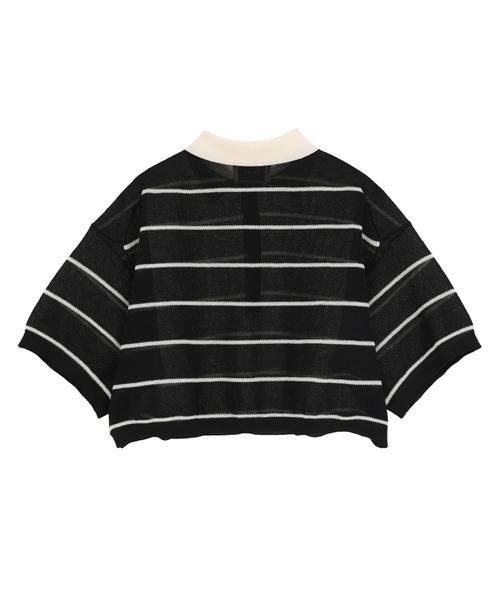 CLANE（クラネ） ニット セーター 「CLANE」SPONGY SHEER POLO KNIT