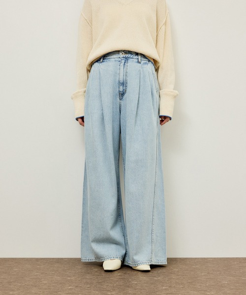 ADAM ET ROPE ワイド　デニム　パンツ　サイズ38 ADAM ET ROPE'（アダムエロペ） ジーンズ デニム デニムパンツ