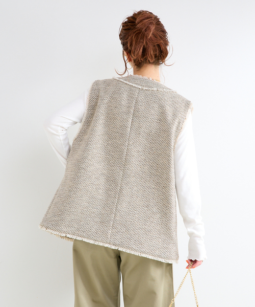 クーポン値下げ中❗️♡新品.未使用 machatt ウールベスト ベージュ♡ MACHATT ONLINE STORE