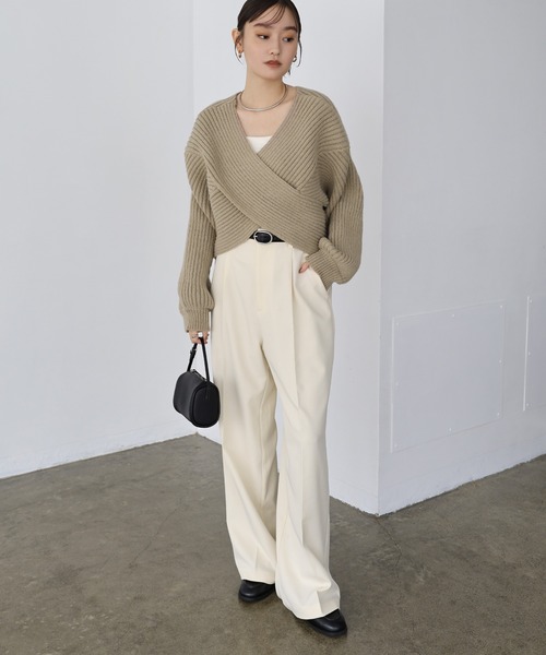 「Freesia by andme」 長袖ニット FREE キナリ レディース_画像9