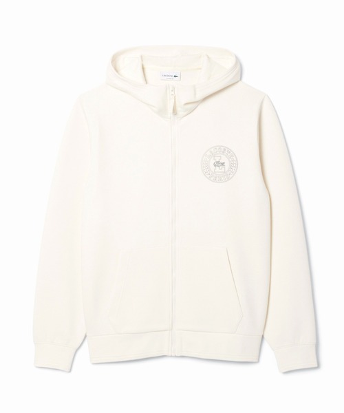 ⭐️2回着用⭐️  ホワイト ジップアップパーカー L LACOSTE（ラコステ） ジップアップパーカー 2 ホワイト メンズ