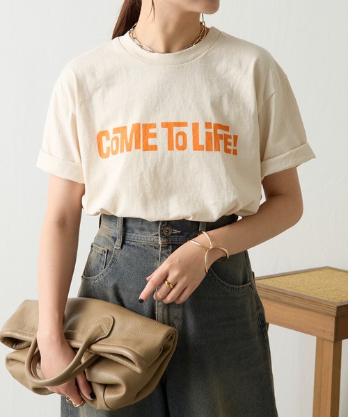 「MIXTA」 半袖Tシャツ MEDIUM オフホワイト レディース_画像3