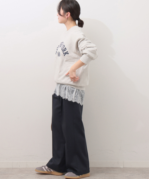 スラックス パンツ 「WEB限定追加2」マットウースフレアタックパンツ レディースの画像