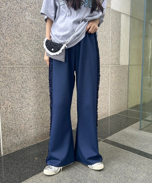 WC パンツ フリルラインフレアパンツ レディース : ZOZOTOWN Yahoo!店