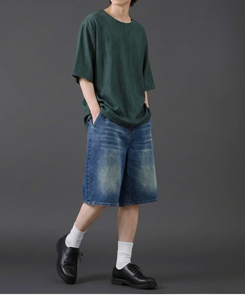 revertical ハーフパンツ ジーンズ 短パン ヴィンテージウォッシュ