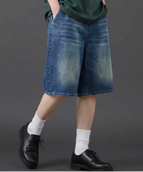 revertical ハーフパンツ ジーンズ 短パン ヴィンテージウォッシュ