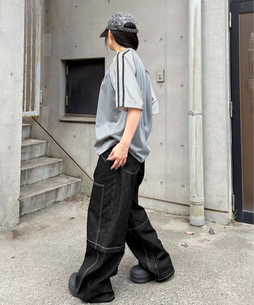 ジーンズ 2wayダブルニーリジットデニム メンズ レディース : ZOZOTOWN