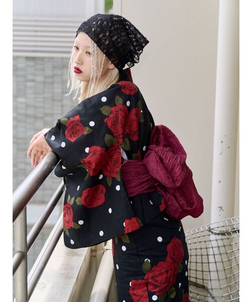 浴衣 「jouetueオリジナル」ローズドットセパレート浴衣 レディースの画像