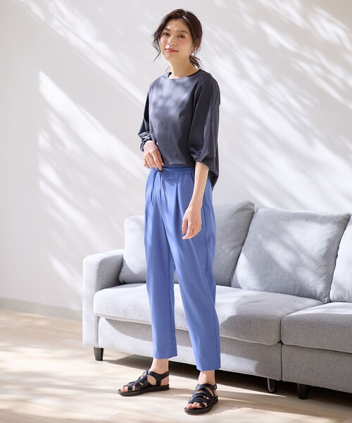 「ANY」 クロップドパンツ 1 ブラック レディース_画像6