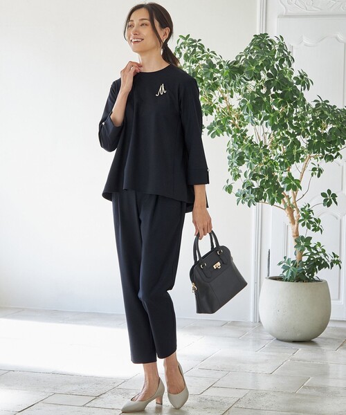 「ANY」 クロップドパンツ 1 ブラック レディース_画像8