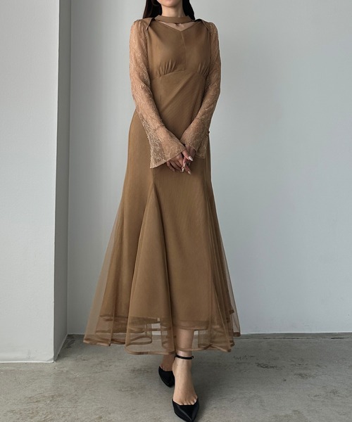 「Louere」 長袖ワンピース X-LARGE ブラック レディース_画像9