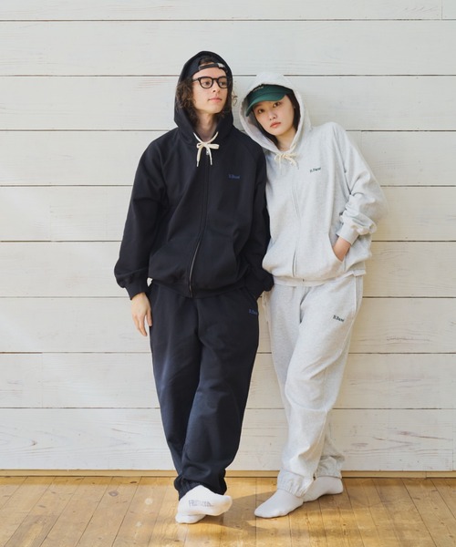 「BROKEN BASE」 ジップアップパーカー LARGE 杢グレー メンズ_画像5